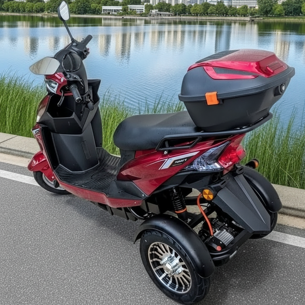 Electric Tricycle Scooter, 60V, 20Ah, 1000W (Special order, North Florida, Local Pick-up/Delivery Only)