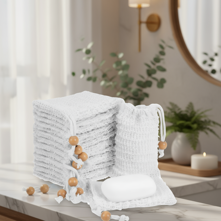 Mesh Foaming Soap Pouch for Shower, 5pcs Bulk Deal