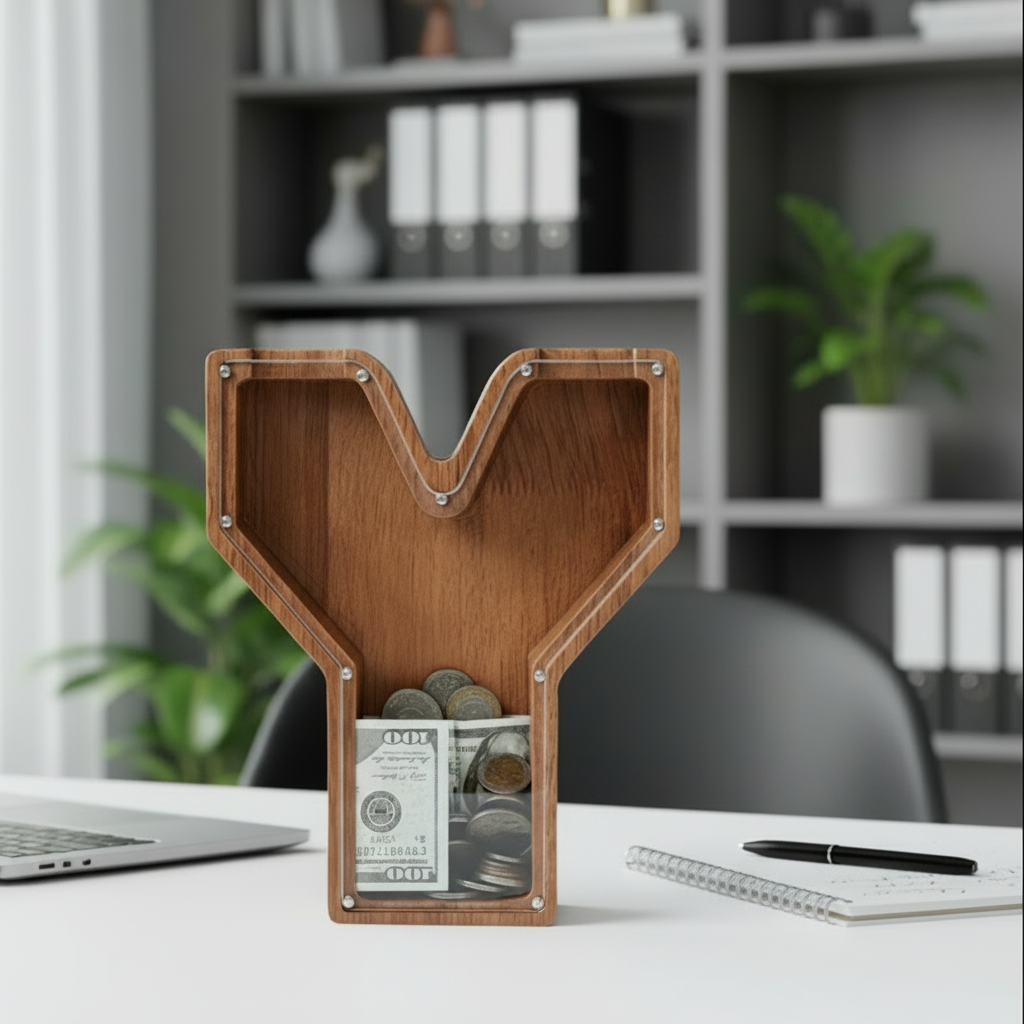 Alphabet Money Bank with Initial "Y", 9 inch tall