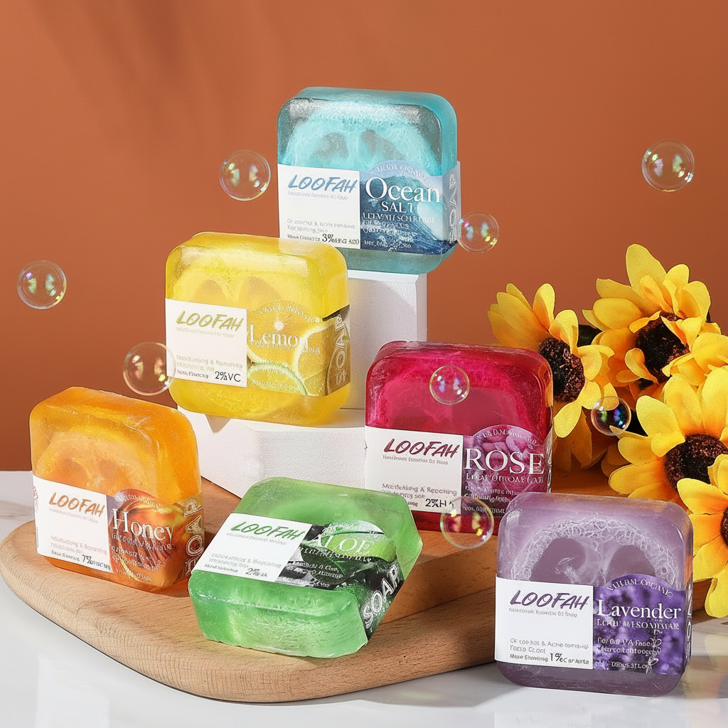 Rose and Loofah Soap, 100g