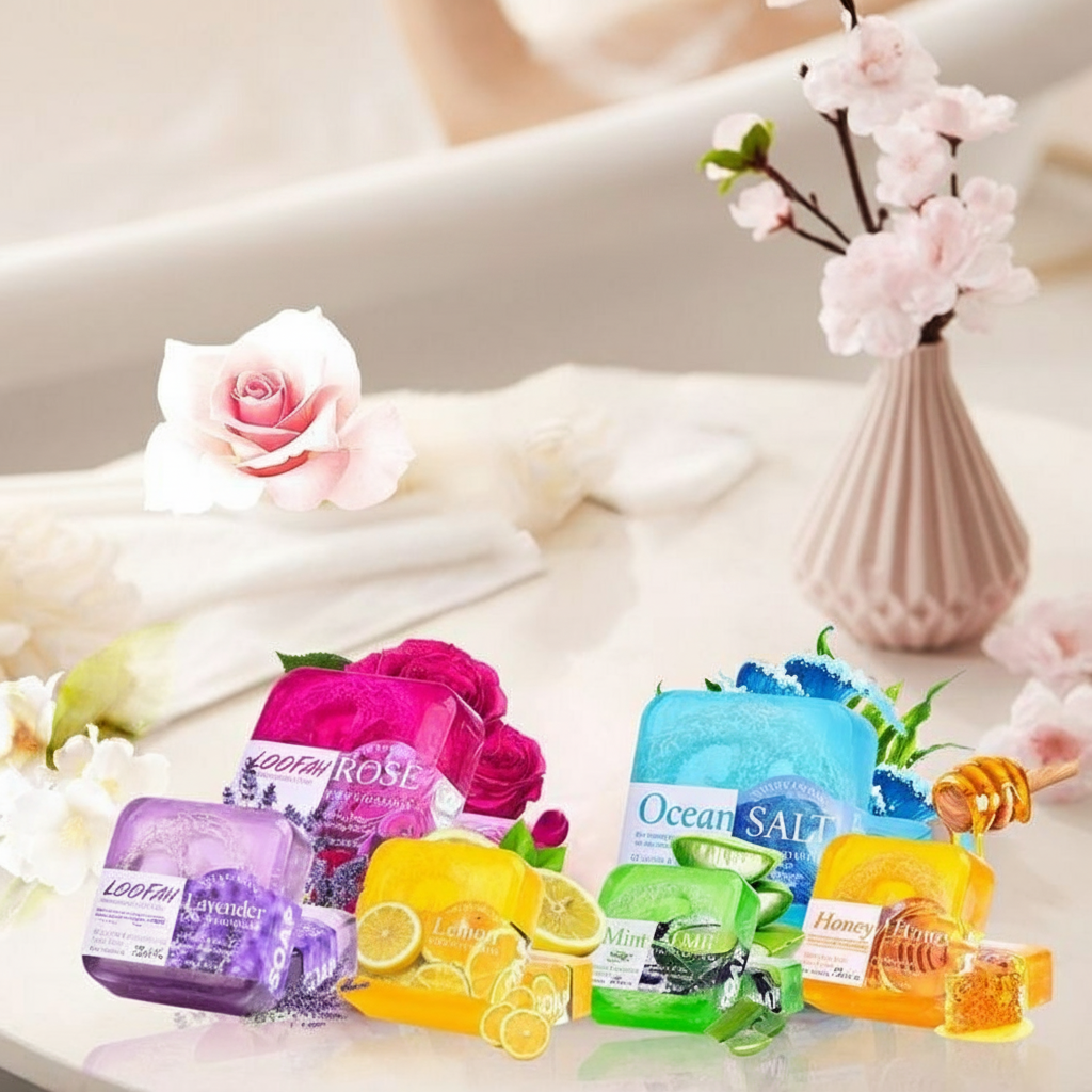 Rose and Loofah Soap, 100g