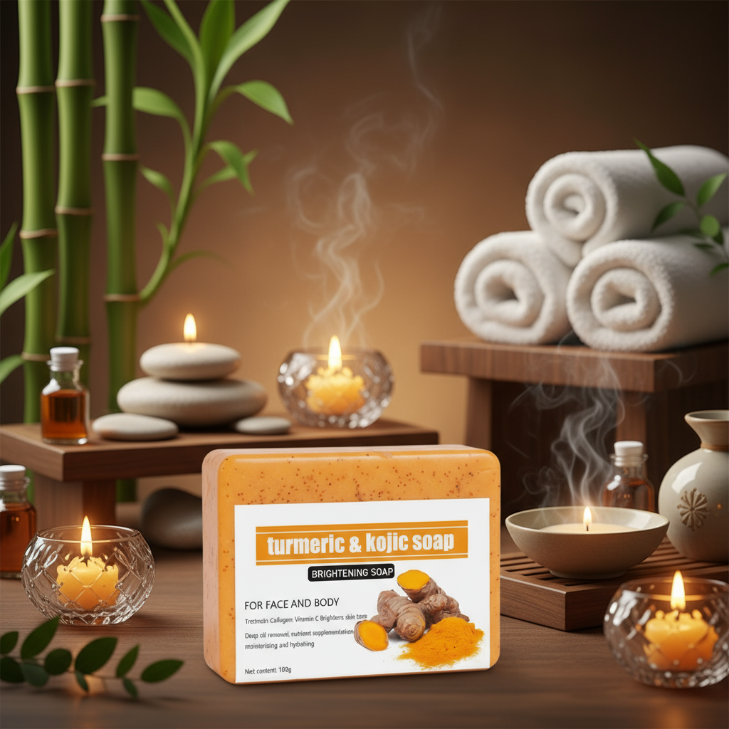 Lemon Kojic acid Handmade Scrub Soap, 100g