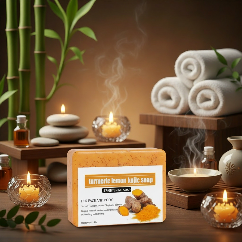 Lemon Kojic acid Handmade Scrub Soap, 100g