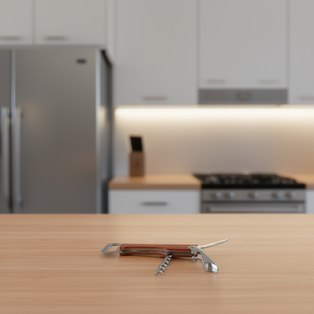 Wine/Beer Bottle Opener, Hardwood Handle