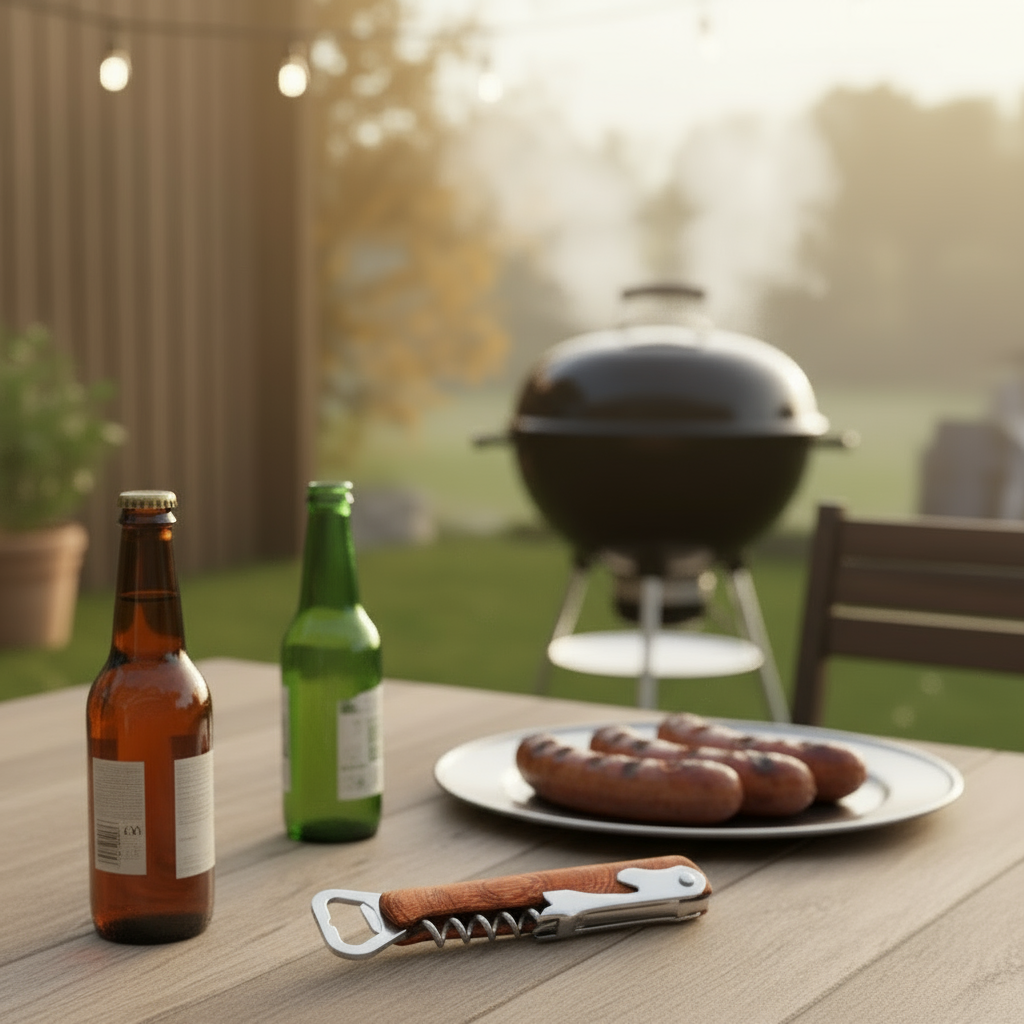 Wine/Beer Bottle Opener, Hardwood Handle