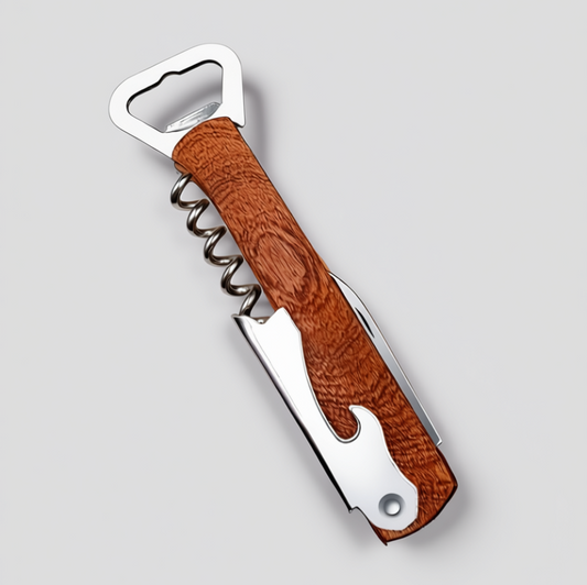 Wine/Beer Bottle Opener, Hardwood Handle
