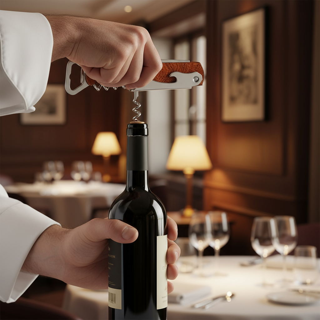 Wine/Beer Bottle Opener, Hardwood Handle