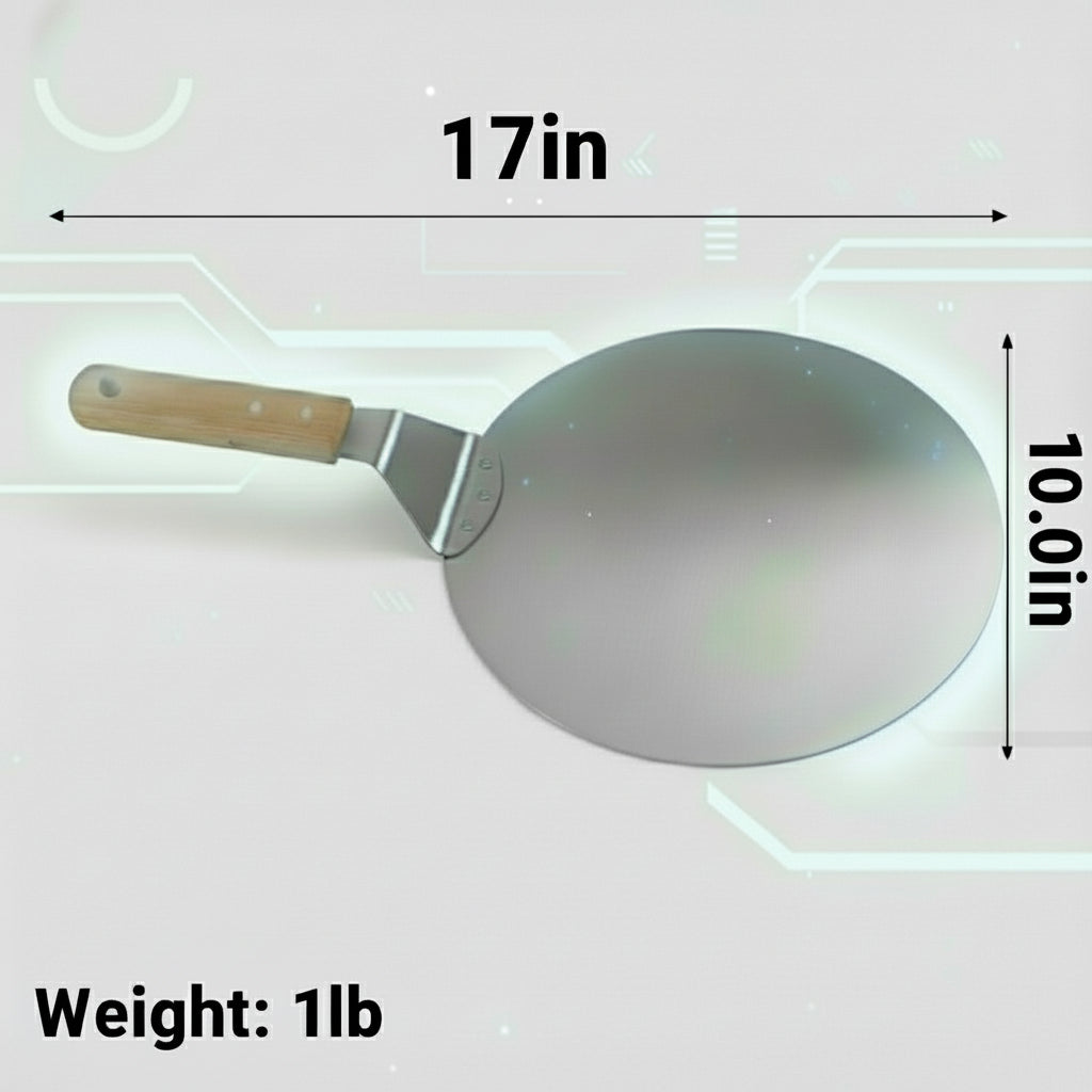 Round Pizza Shovel, Stainless Steel
