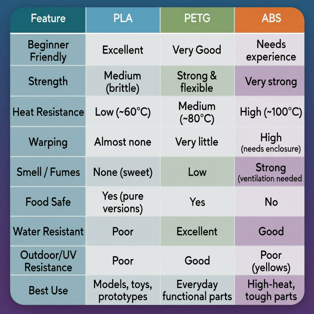 ABS 3D Printer Filament, High-Speed, 1kg (2.2lb) Spool, 1.75mm +/- 0.03mm