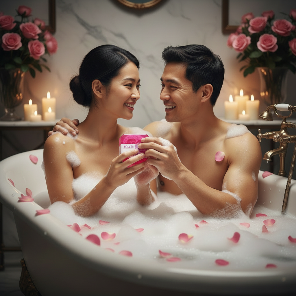 Rose and Loofah Soap, 100g