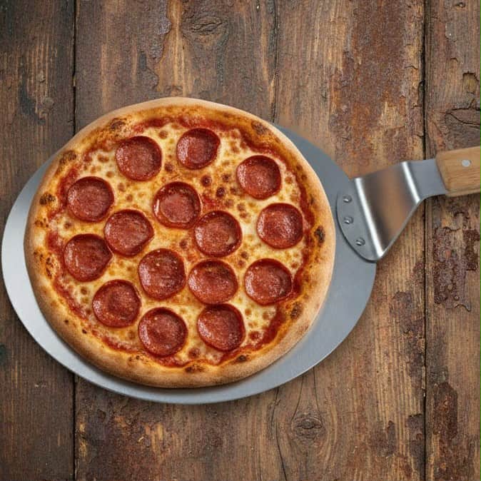 Round Pizza Shovel, Stainless Steel