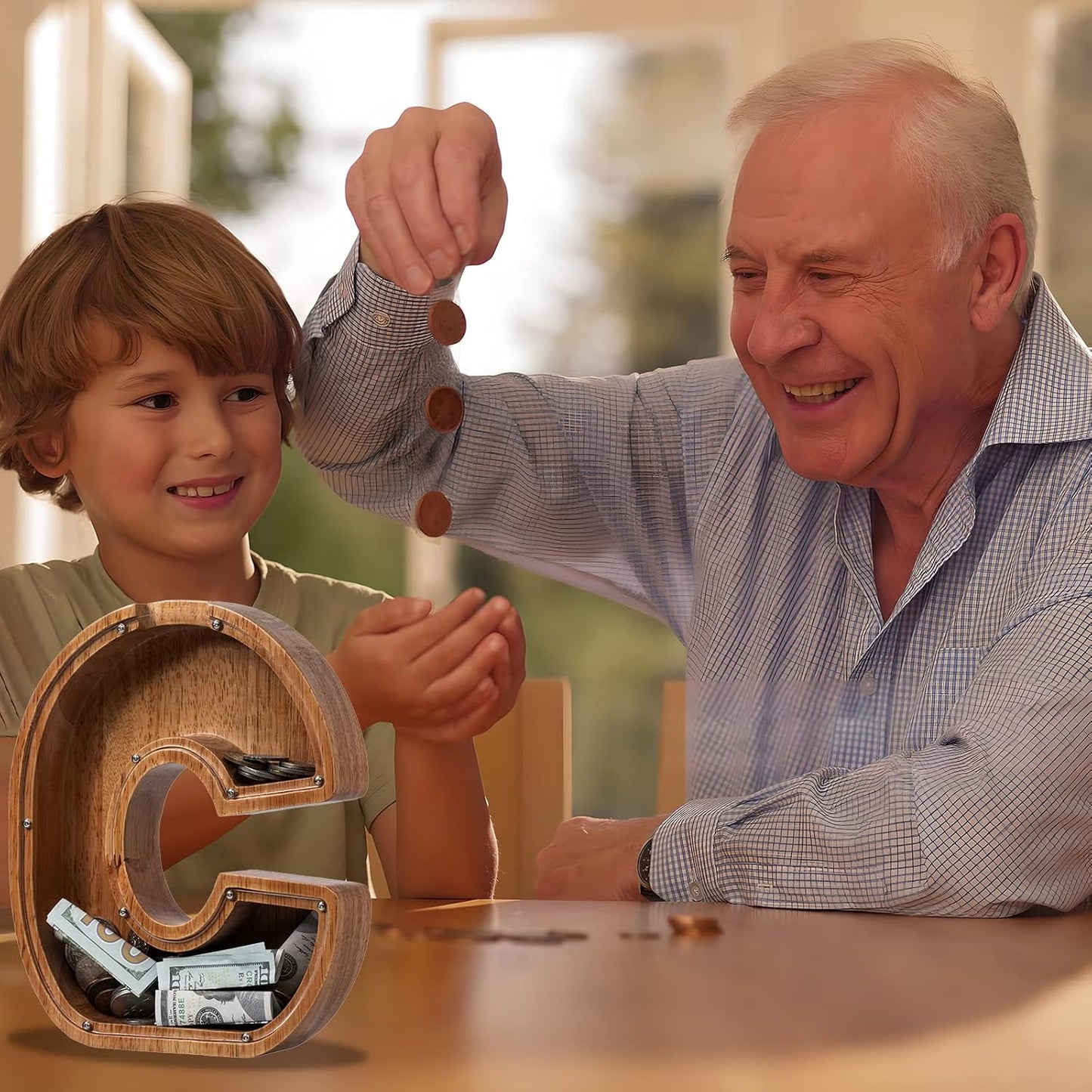 Alphabet Money Bank with Initial "C", 9 inch tall