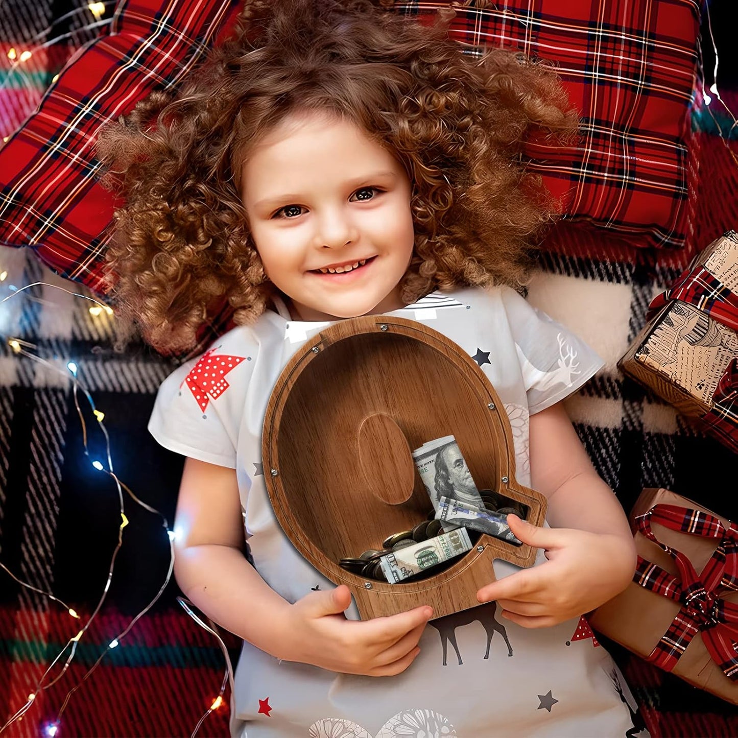 Alphabet Money Bank with Initial "Q", 9 inch tall