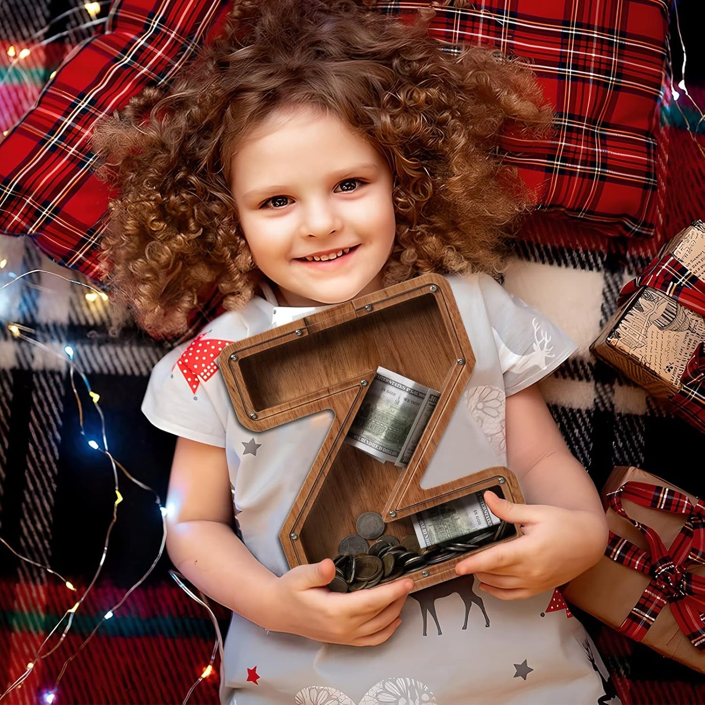 Alphabet Money Bank with Initial "Z", 9 inch tall