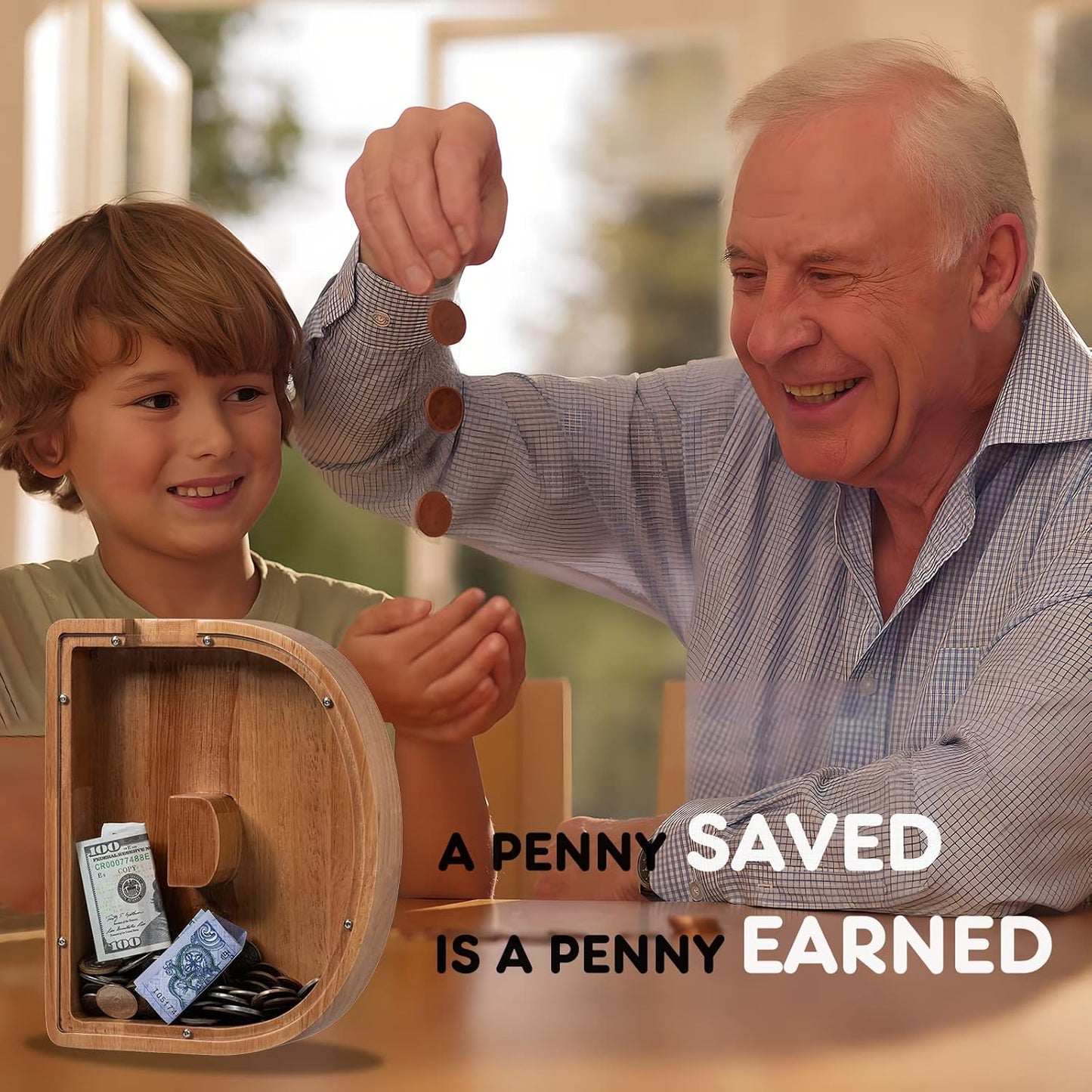 Alphabet Money Bank with Initial "D", 9 inch tall