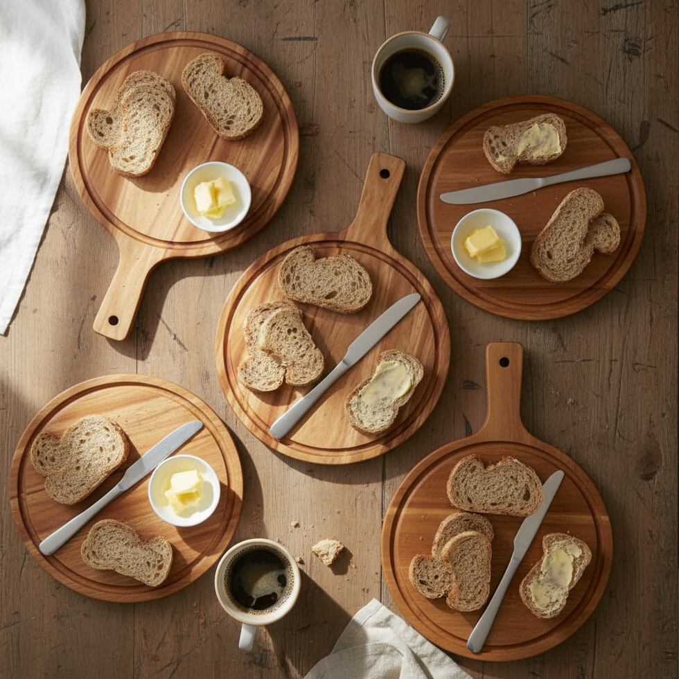 Serving Board/Pizza Tray, Acacia Hardwood, 15x11"