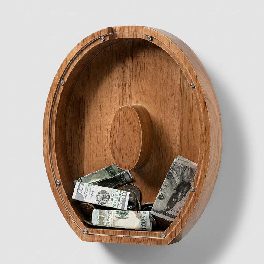 Alphabet Money Bank with Initial "O", 9 inch tall