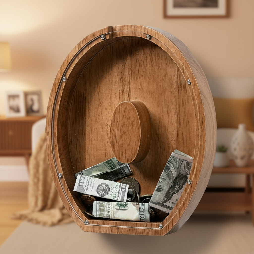 Alphabet Money Bank with Initial "O", 9 inch tall