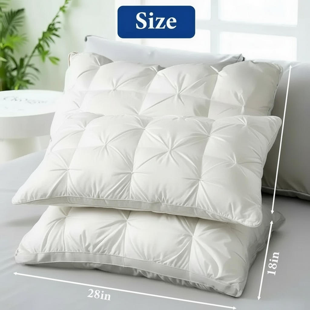 Modern Feather, Comfortable Pillow, White, Washable,  800g