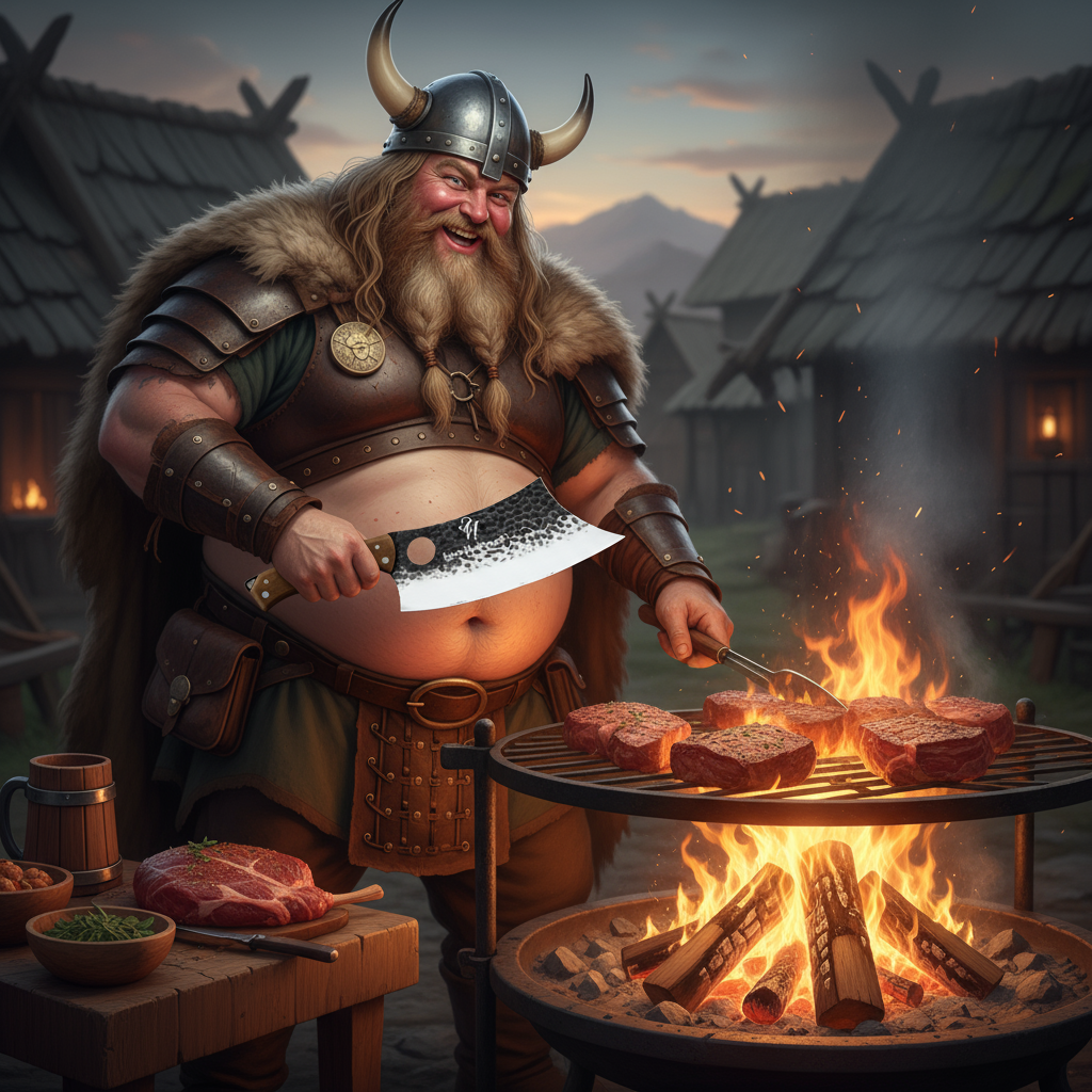 Cleaver Viking style Butcher Knife