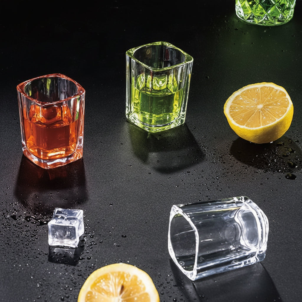 Square Shot Glass Set, 2.2 Oz, 4-pack