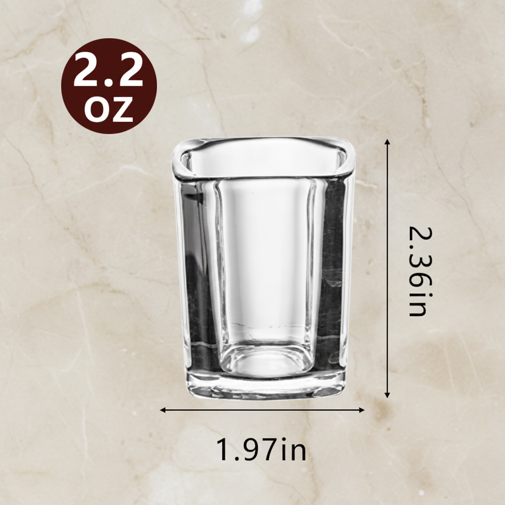Square Shot Glass Set, 2.2 Oz, 4-pack