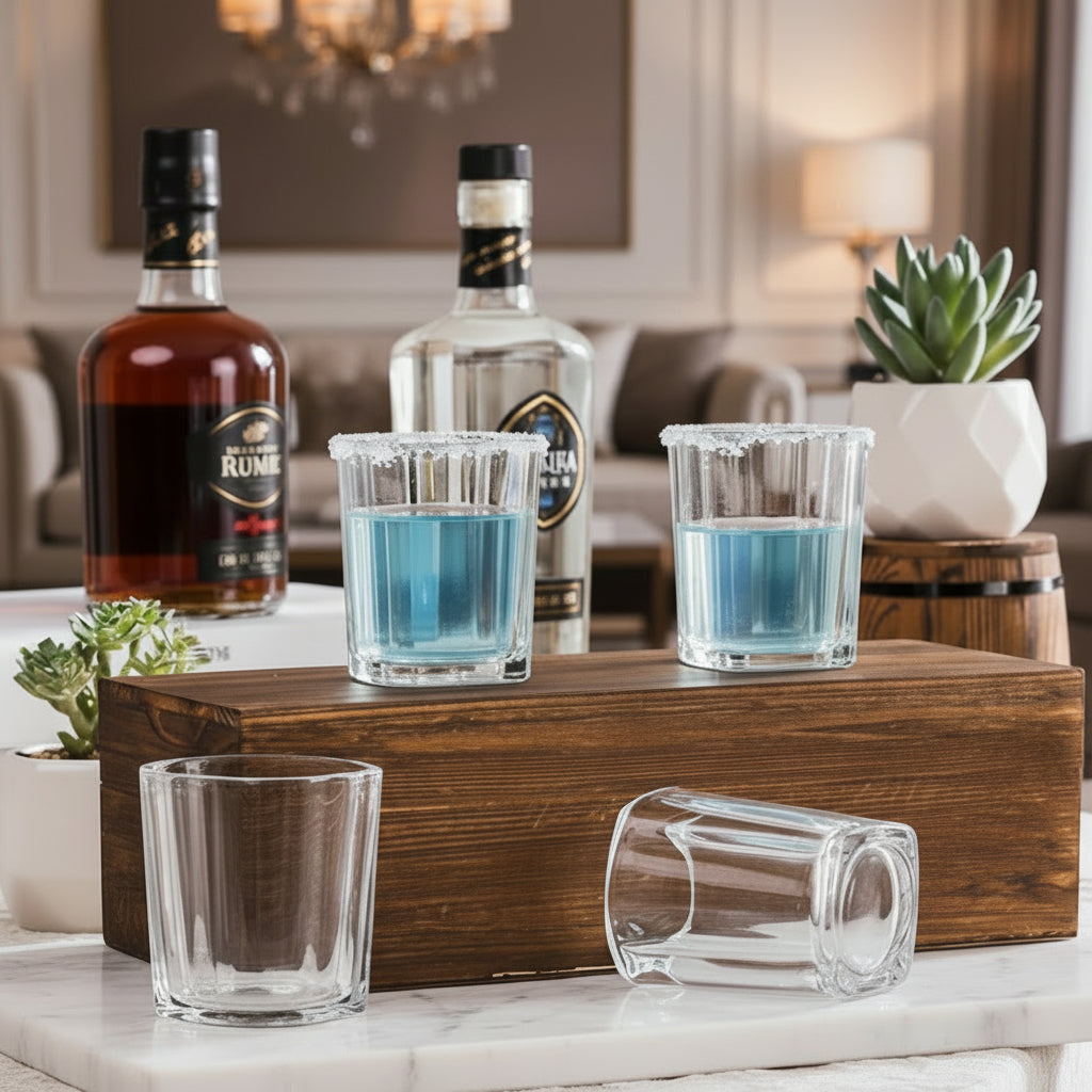 Square Shot Glass Set, 2.2 Oz, 4-pack