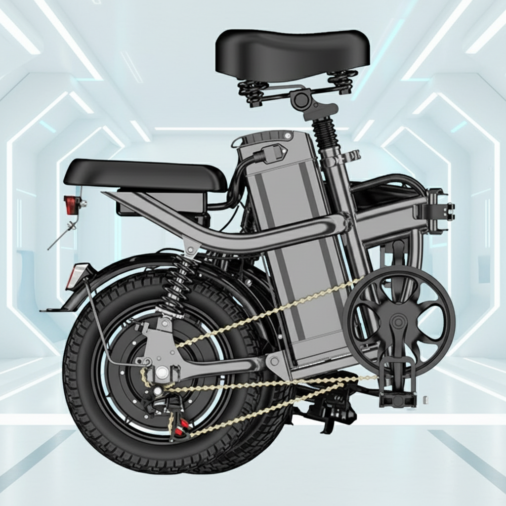 Electric Foldable Bicycle, 48V, 10Ah, 400W (Special order, North Florida, Local Pick-up/Delivery Only)