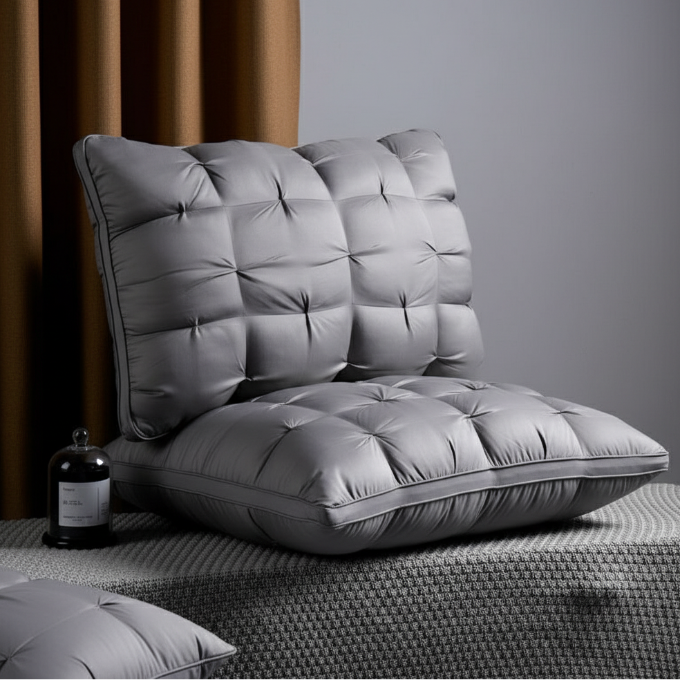 Modern Feather, Comfortable Pillow, Light Gray, Washable,  800g