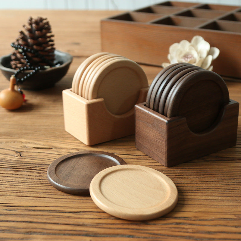 Wooden Coasters, Light Hardwood