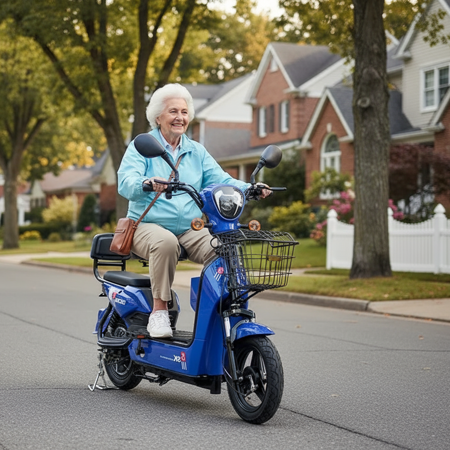 Electric City Bike/Moped Two Seats, 48V, 12Ah, 500W (Special order, Local Pick-up/Delivery Only, North Florida)