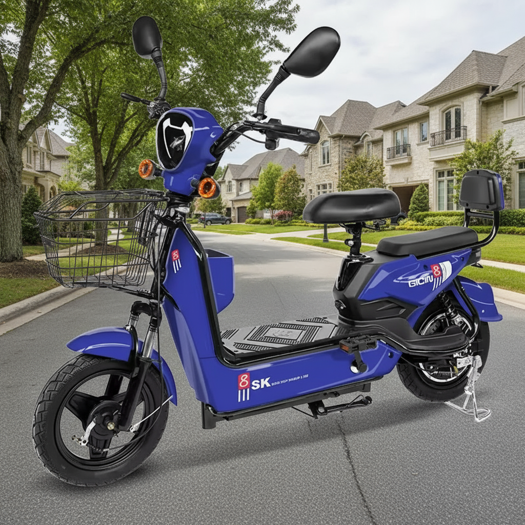 Electric City Bike/Moped Two Seats, 48V, 12Ah, 500W (Special order, Local Pick-up/Delivery Only, North Florida)