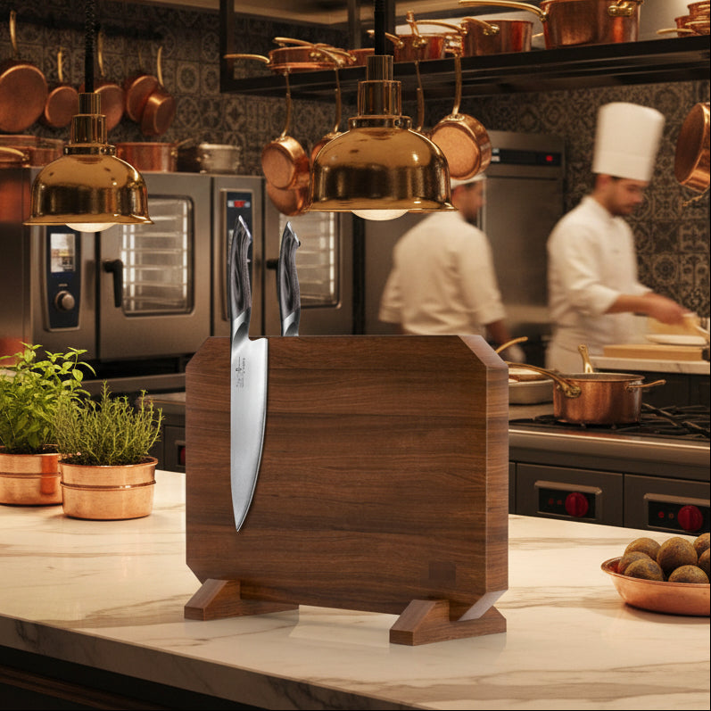 Magnetic Knife Block Thickened Rosewood, 14x10 Inches