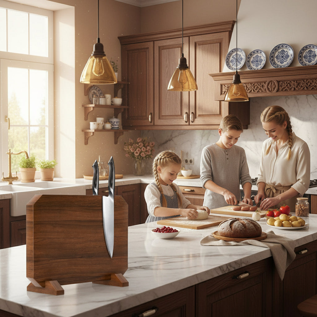 Magnetic Knife Block Thickened Rosewood, 14x10 Inches