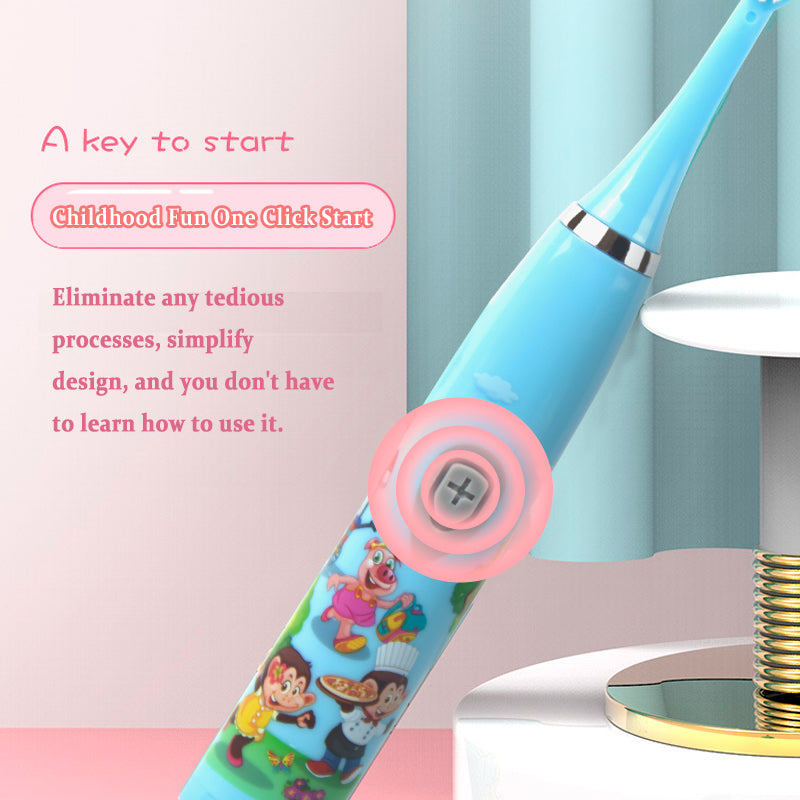 Kids Sonic Toothbrush, Blue, Rechargeable