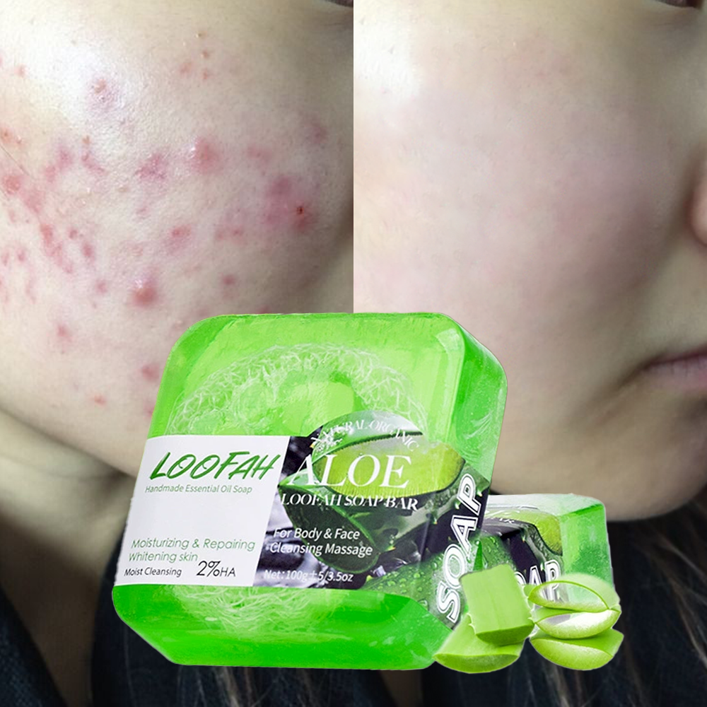 Aloe Vera and Loofah Soap, 100g