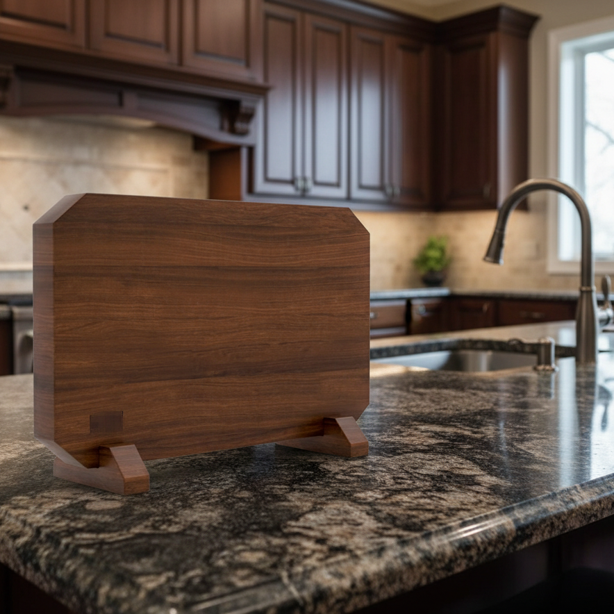 Magnetic Knife Block Thickened Rosewood, 14x10 Inches