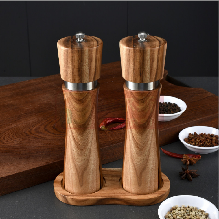 Spice Mill Set, with Metal ring, 2pcs