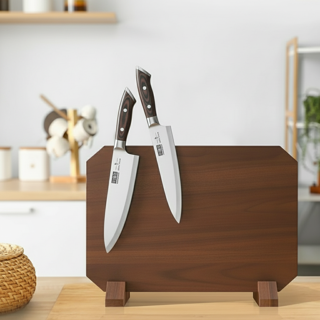 Magnetic Knife Block Thickened Rosewood, 14x10 Inches