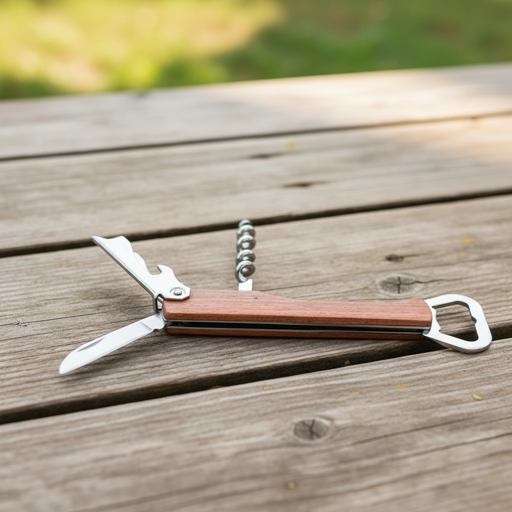 Wine/Beer Bottle Opener, Hardwood Handle