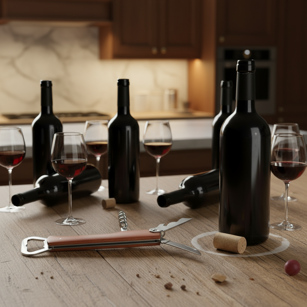 Wine/Beer Bottle Opener, Hardwood Handle