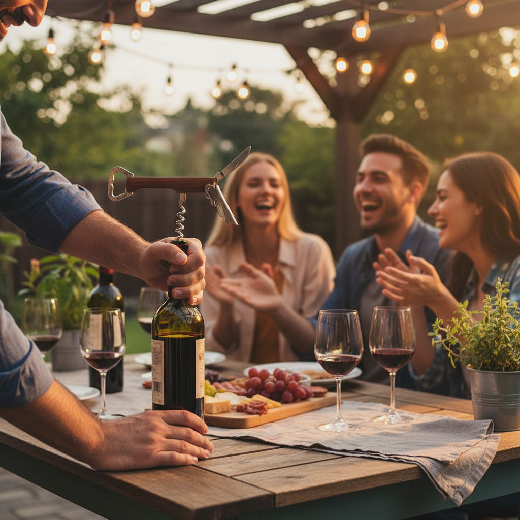 Wine/Beer Bottle Opener, Hardwood Handle
