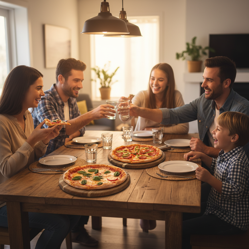 Round Cutting/Serving Board, Acacia Wood, 16x14"