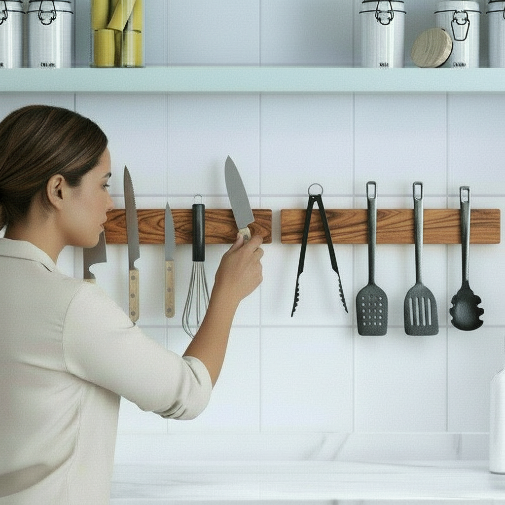 Magnetic Knife Holder, Acacia Hardwood, 16"