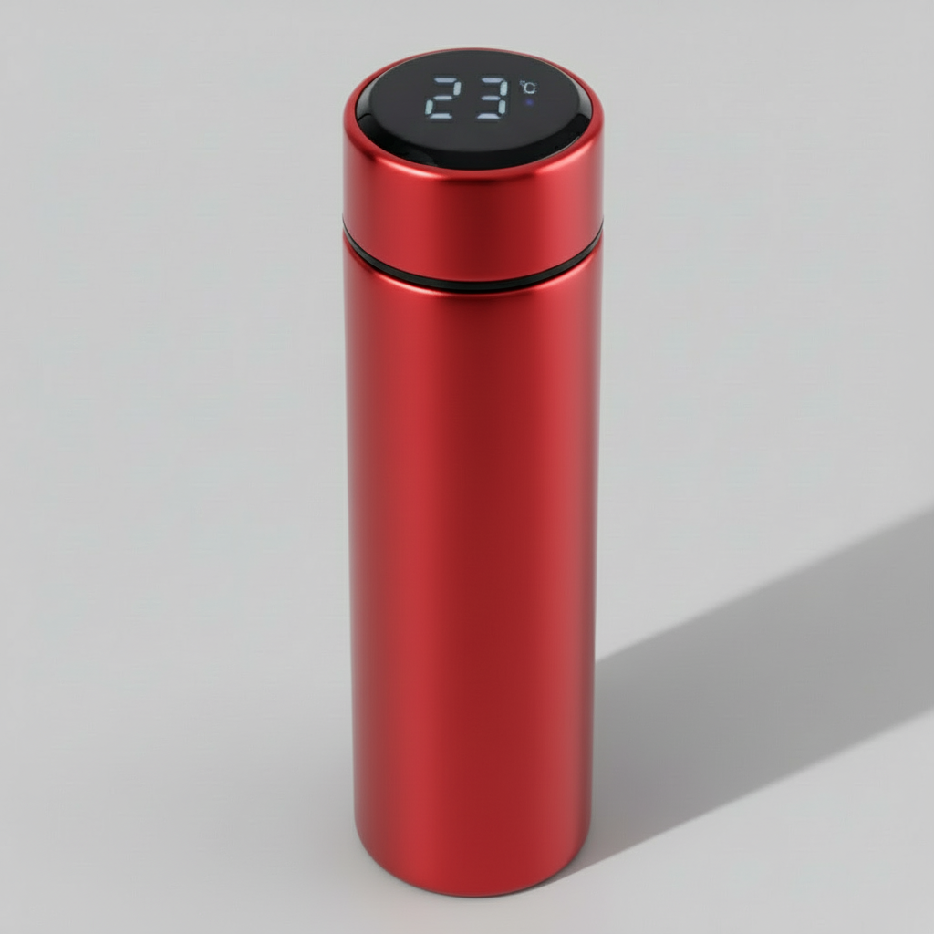 Vacuum Insulated Smart Thermos,  Digital LED Temperature Display, Stainless Steel, 17 Oz