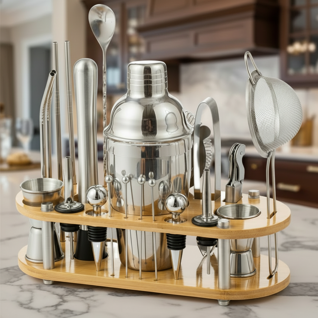 Stainless Steel Cocktail Mixology 23-piese Set