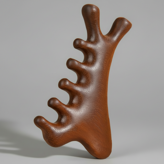 Multifunctional Massager Comb, Ebony Hardwood