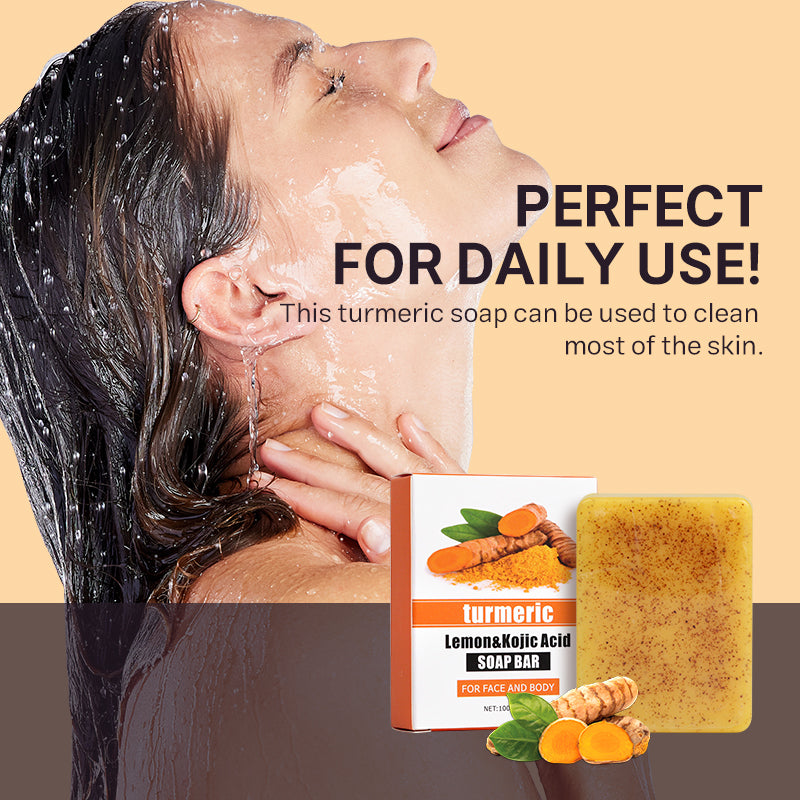 Lemon Kojic acid Handmade Scrub Soap, 100g