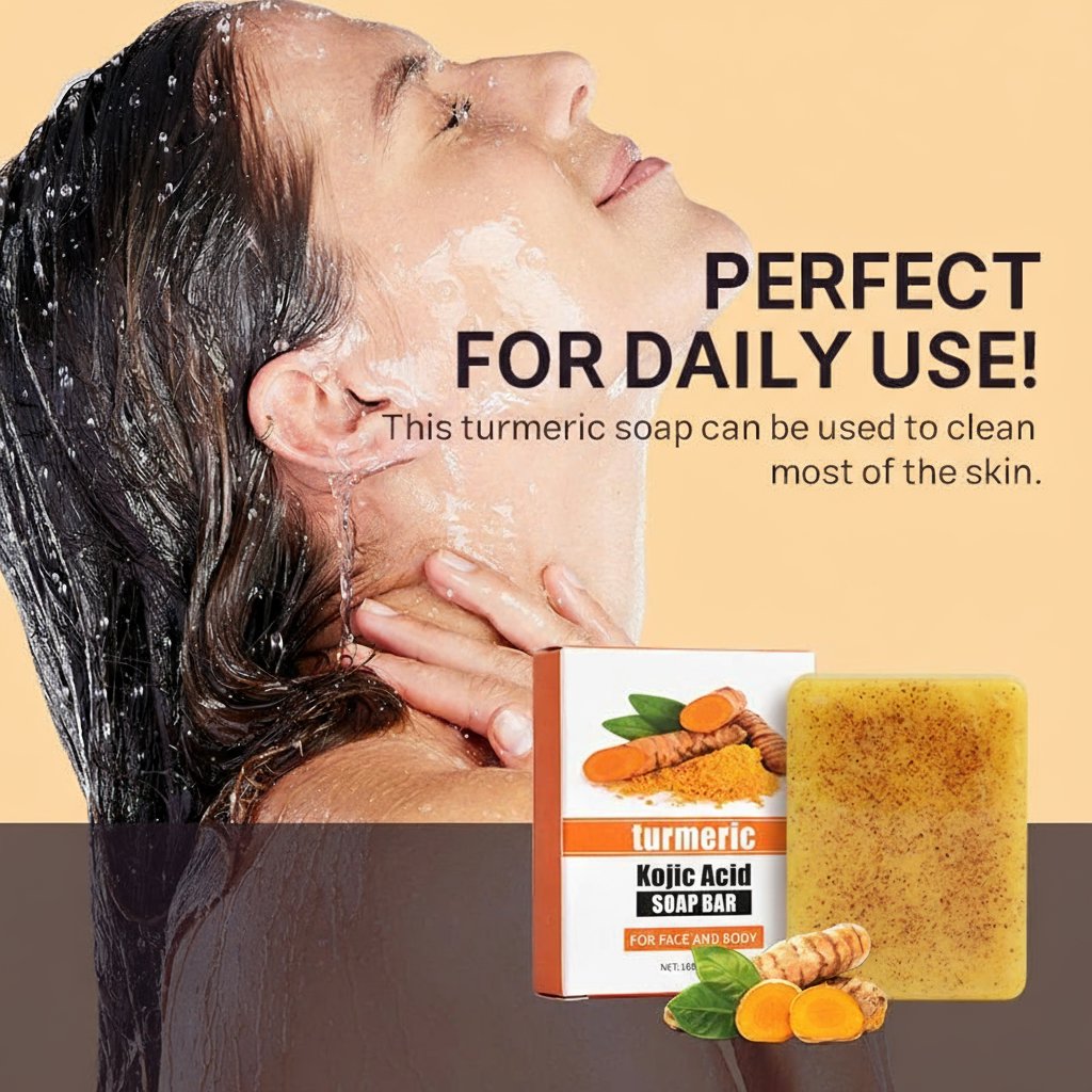 Turcuma Kojic acid Handmade Scrub Soap, 100g