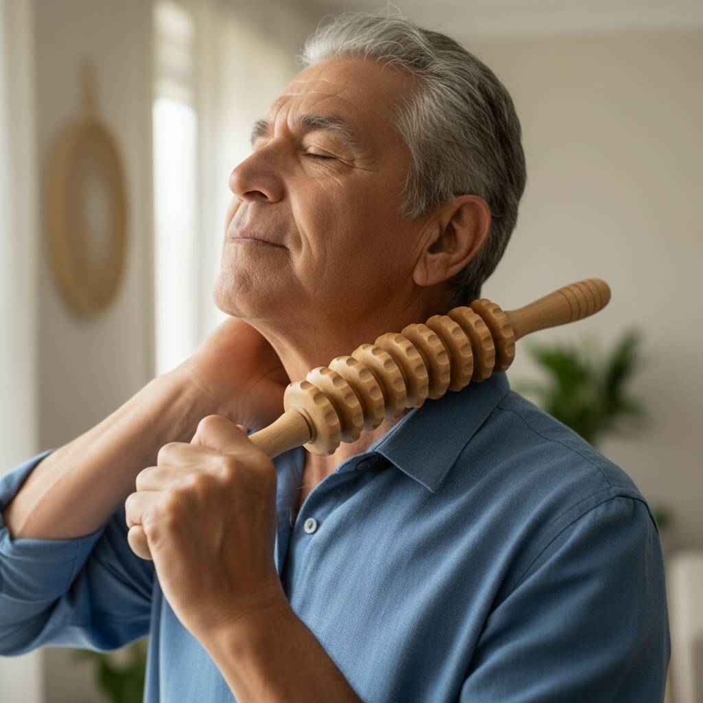 Wooden Massage Roller Stick, 12 Axes
